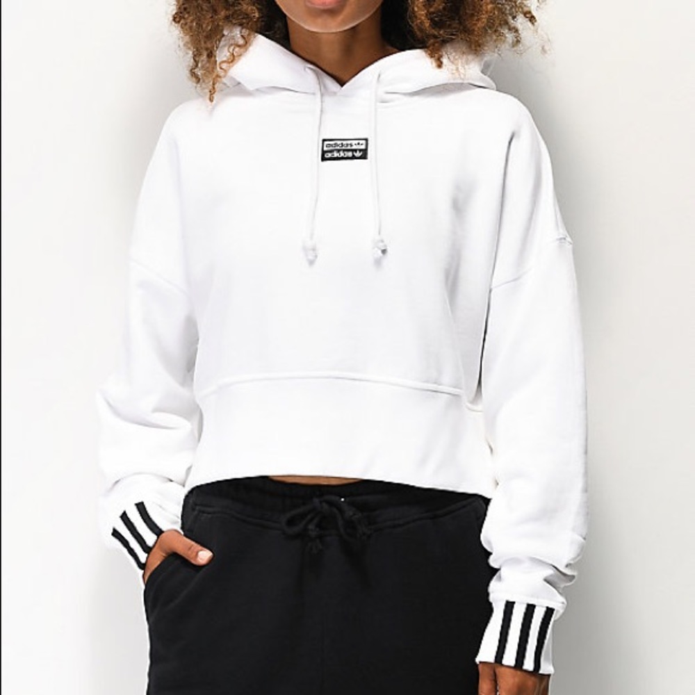 NWOT Adidas Vocal White Crop Hoodie